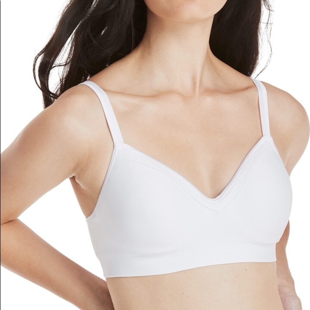 NWT Hanes Wireless White Bra Sports Bra Lounge (S)
